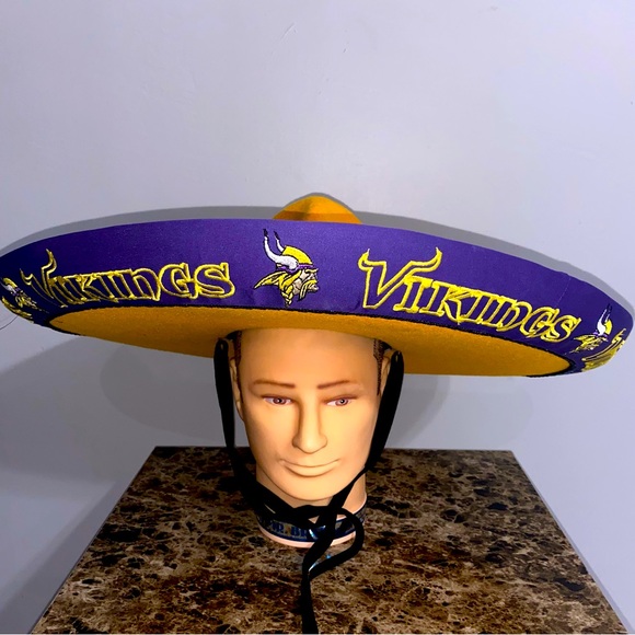 Minnesota Vikings Custom Made Sombrero Hat - Picture 1 of 5
